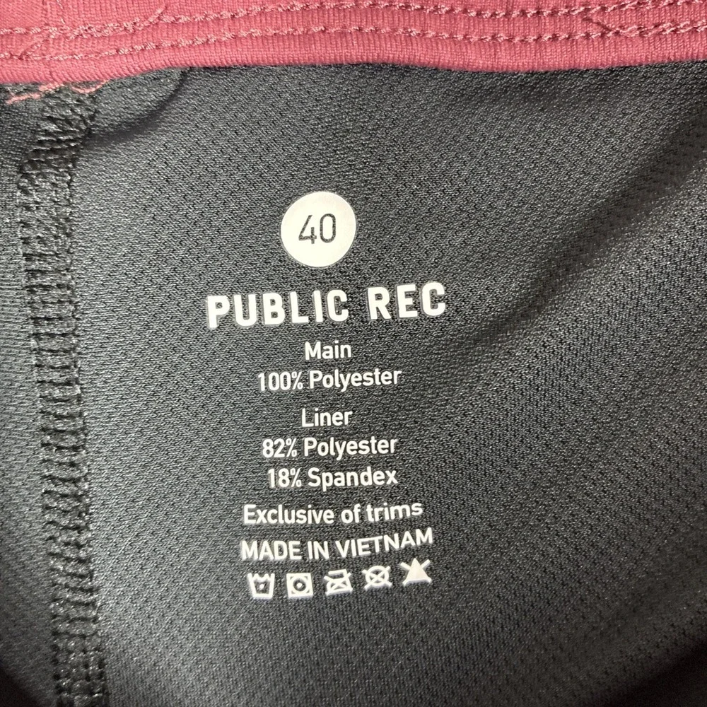 Public Rec Mens Flex Shorts Lined 40 Maroon Camo 7